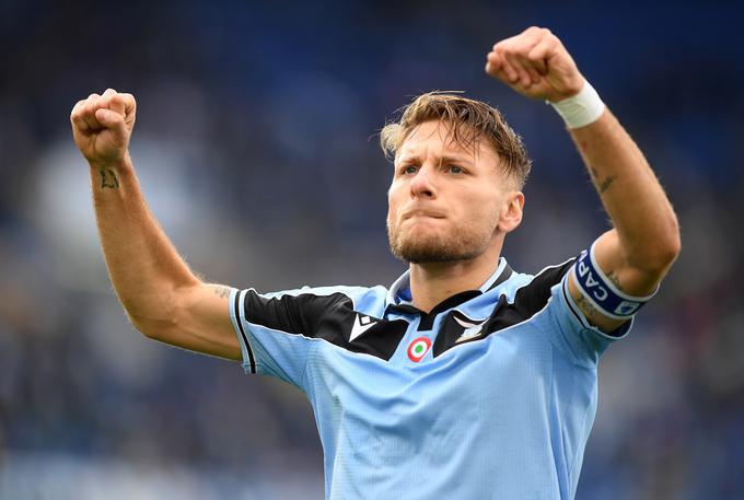 Ciro Immobile igra v življenjski formi. V 19 nastopih je imel prste vmes pri kar 29 golih Lazia. | Foto: Reuters