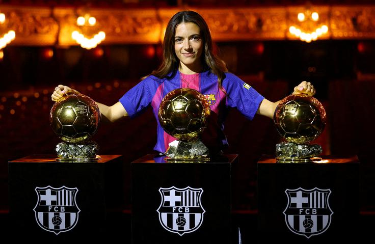Nogometašica Barcelone Aitana Bonmati je prejela že tri zlate žoge. | Foto: Reuters