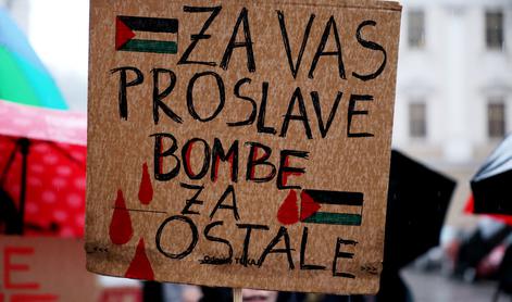 Protestniki v Ljubljani opozarjali na genocid v Gazi