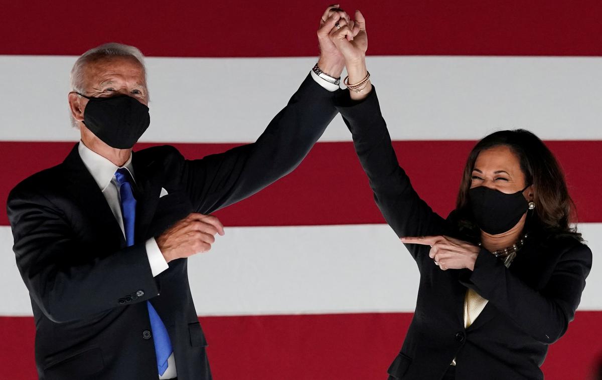Joe Biden in Kamala Harris | Joe Biden in Kamala Harris sta osebnosti leta 2020 po izboru revije Time. | Foto Reuters