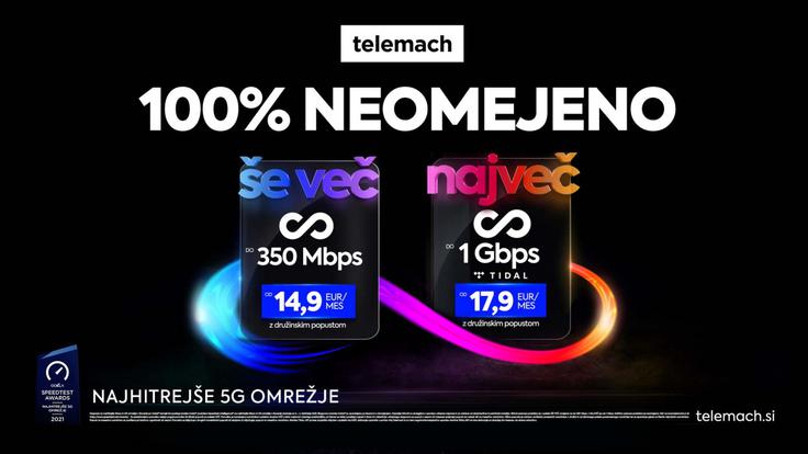Telemach_2 Ob paketu NAJVEČ zdaj tudi paket ŠE VEČ z neomejenim prenosom podatkov. | Foto: