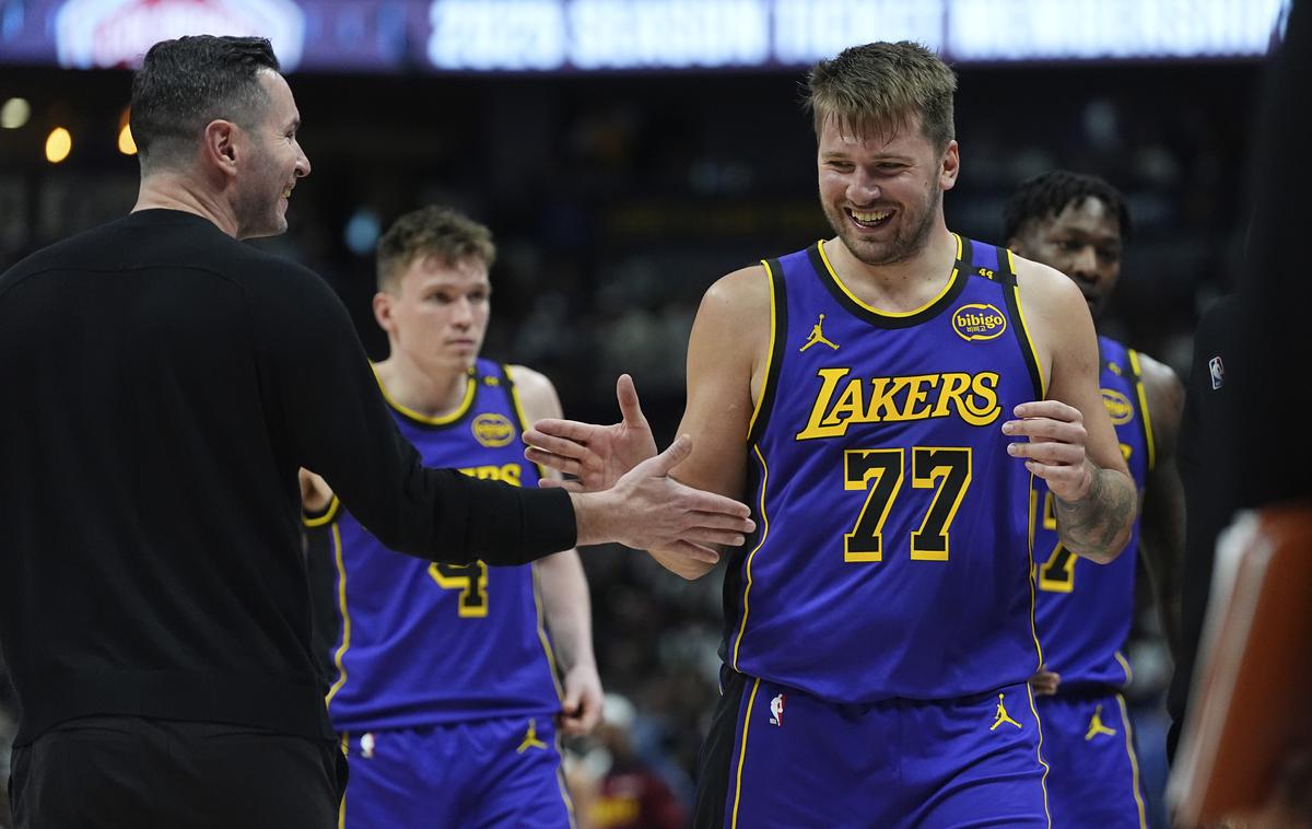 Luka Dončić Los Angeles Lakers | Luka Dončić je bil po tekmi široko nasmejan. | Foto Guliverimage