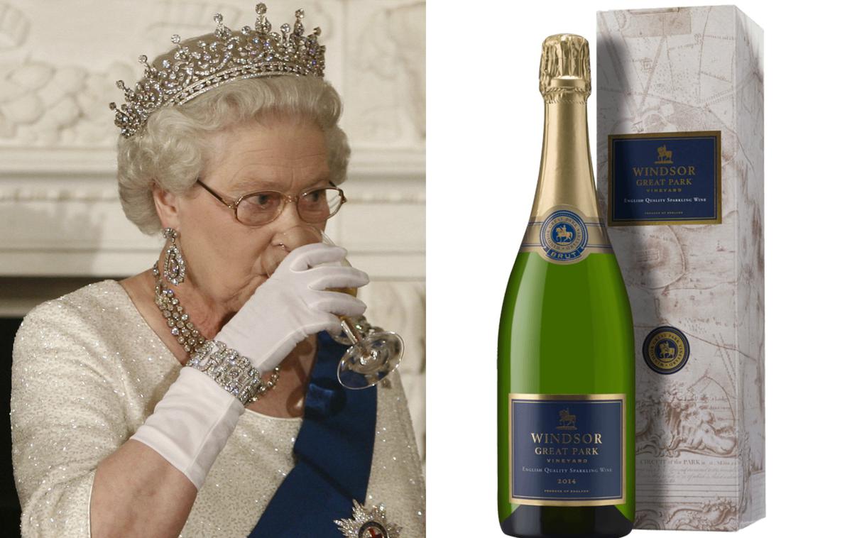 Peneče vino kraljice Elizabete II.