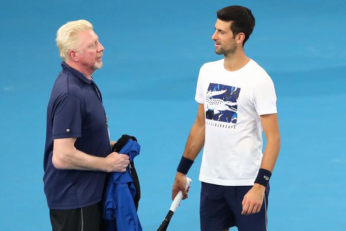 Novak Đoković in njegov nekdanji trener Boris Becker. Še vedno sta dobra prijatelja. | Foto: Gulliver/Getty Images