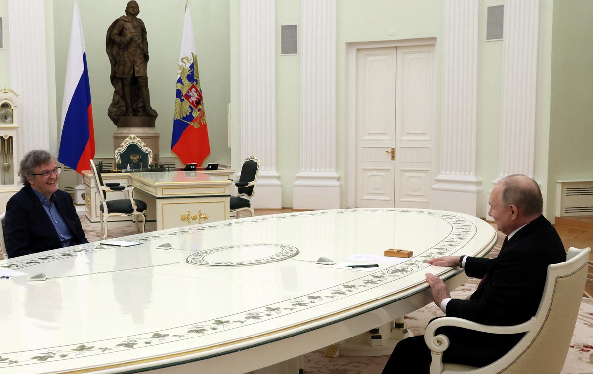 Vladimir Putin in Emir Kusturica | V Kremlju sta se srečala Vladimir Putin in Emir Kusturica. | Foto Reuters