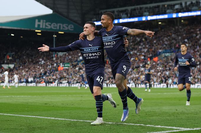 Čeprav je angleški prvak City na prvi polfinalni tekmi premagal Thibauta Courtoisa kar štirikrat, se je veselil "le" tesne zmage s 4:3. | Foto: Reuters