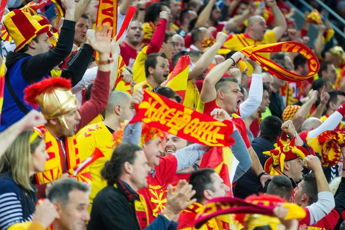 Veselje makedonskih navijačev, ki so v Zagreb pripotovali v velikem številu. | Foto: Žiga Zupan/Sportida