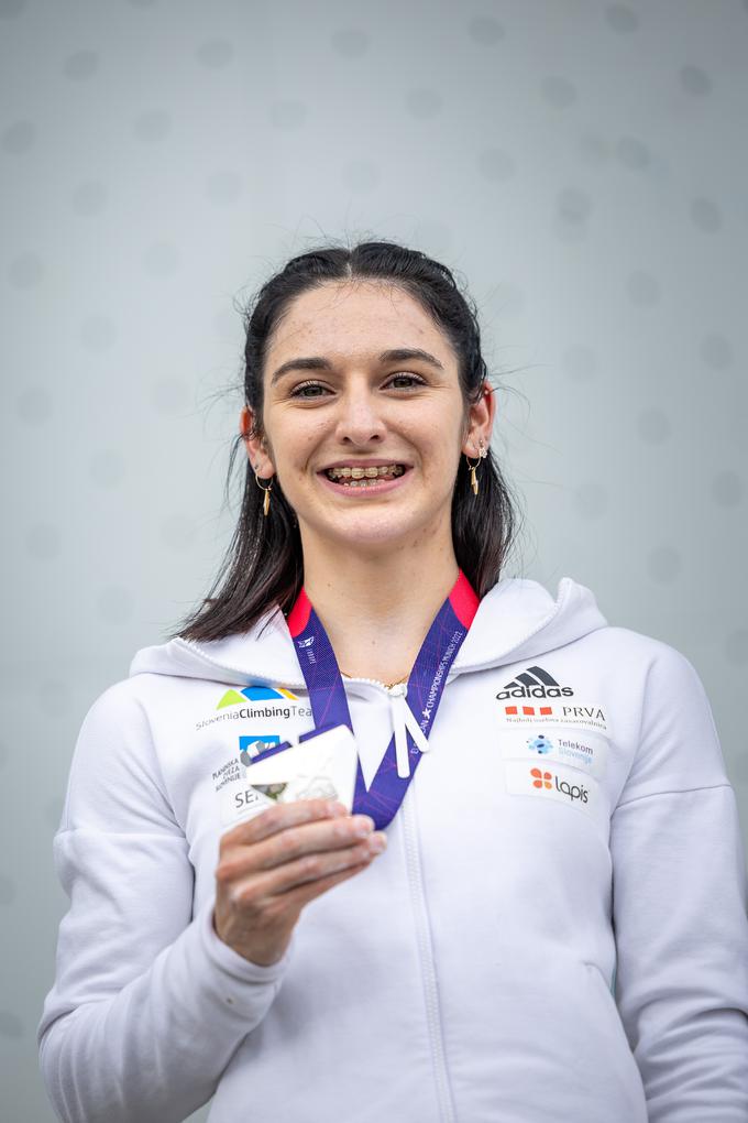 Mia Krampl se je iz Münchna vrnila s srebrom v kombinaciji, ne pa v težavnosti, kjer je medaljo pričakovala.  | Foto: Jan Virt/IFSC
