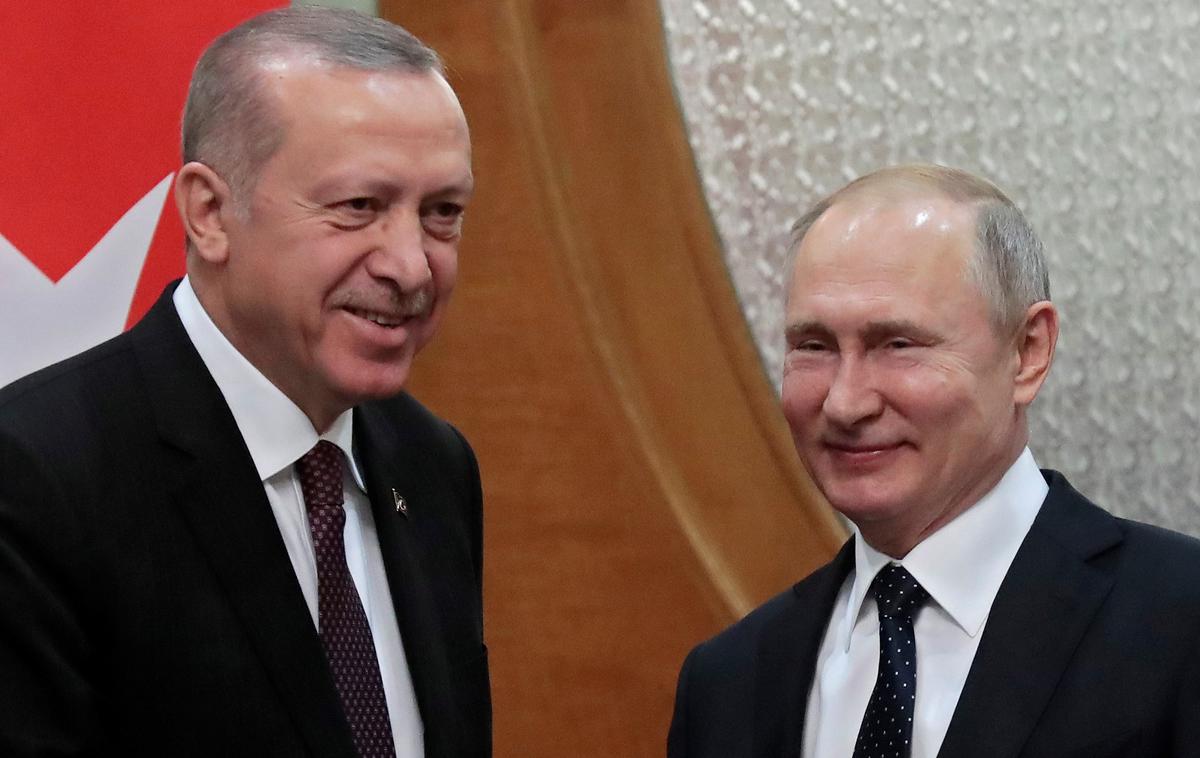 Recep Tayyip Erdogan in Vladimir Putin | Foto Reuters