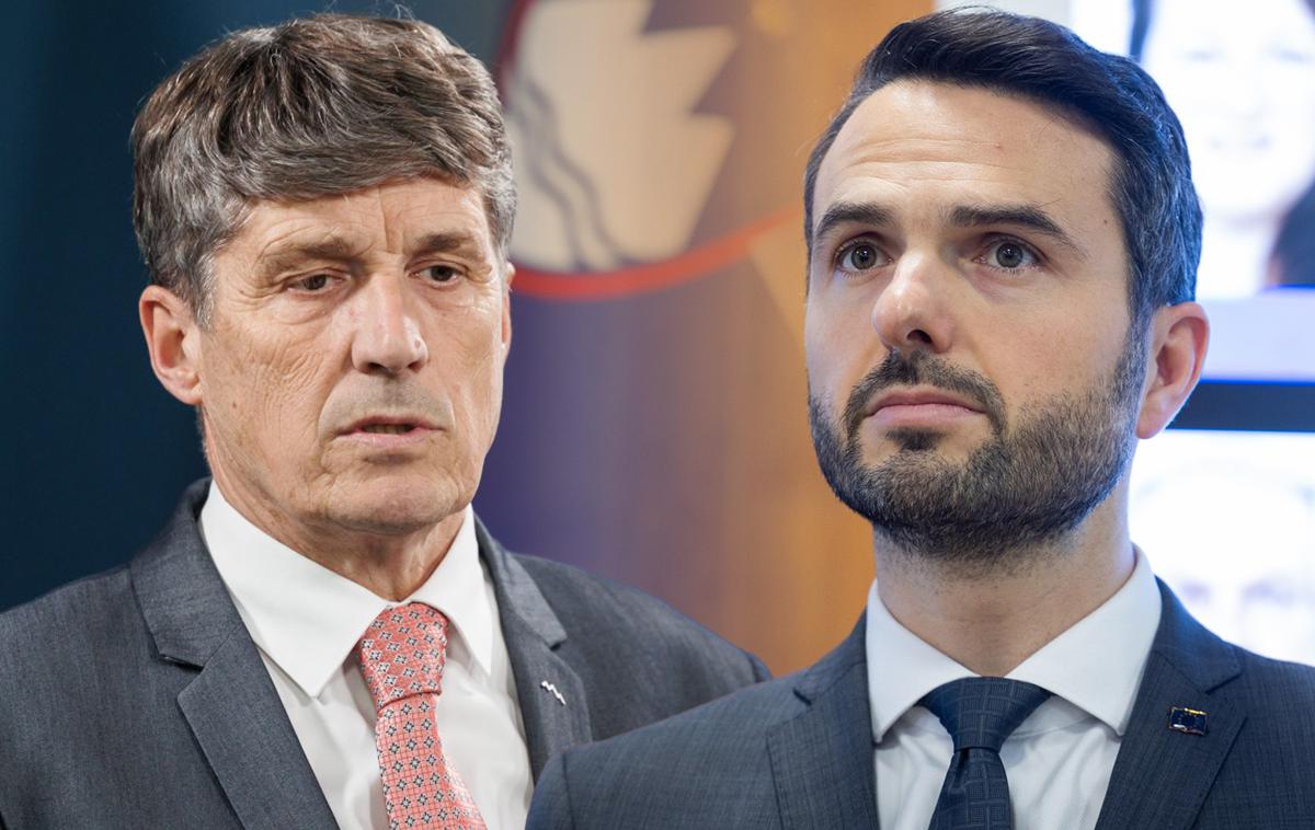 Borut Sajovic, Matej Tonin | Da bi Matej Tonin in Anton Harej slišala in znala razumeti pesem Vstala Primorska, je v odzivu na besede evropskega poslanca in razrešenega podžupana dejal minister za obrambo Borut Sajovic. | Foto STA