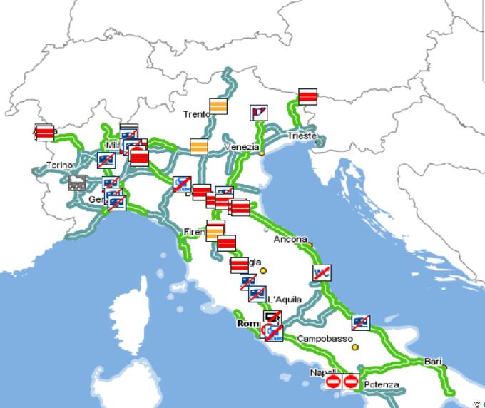 zastoj, Italija | Foto: Autostrade.it