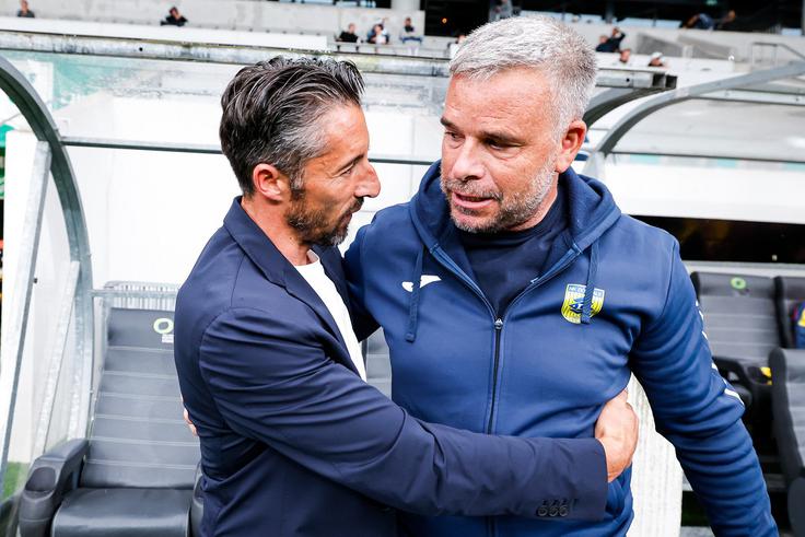 Federico Bessone je debitiral na trenerskem stolčku Olimpije proti Antonu Žlogarju (Domžale). | Foto: Aleš Fevžer