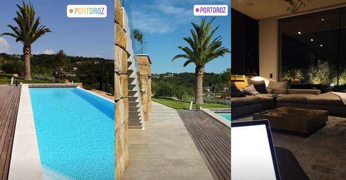 Kadar je v Sloveniji, Damian Merlak na družbenem omrežju Instagram svojim sledilcem pogosto pokaže svojo vilo v Portorožu. | Foto: Instagram / Damian Merlak