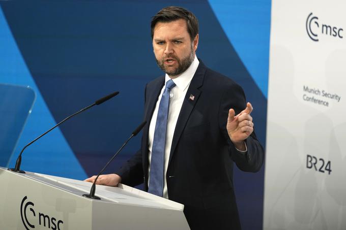 Ameriški podpredsednik JD Vance je na varnostni konferenci v bavarski prestolnici ostro kritiziral politiko Evropske unije.  | Foto: 