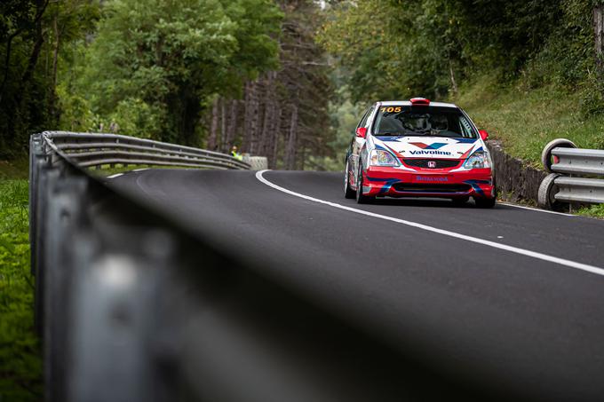 Rutinirana predstava Aleša Preka (honda civic), ki je potrdil naslov prvaka v evropskem gorskem prvenstvu razreda 5. | Foto: WRC Croatia