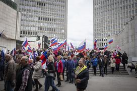 Protestni shod upokojencev. Pavle Rupar Upokojenci