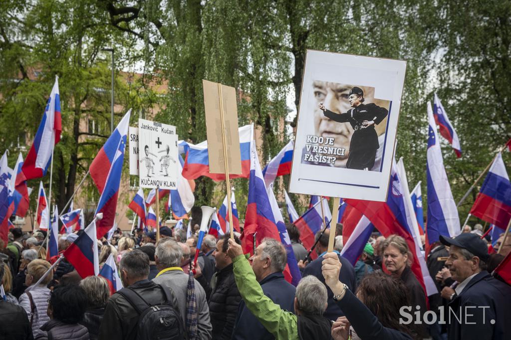 Protestni shod upokojencev. Pavle Rupar Upokojenci