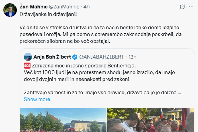 Je šel Žan Mahnič predaleč? Takšen je njegov odziv za medije. Oglasila se je tudi predsednica. #video