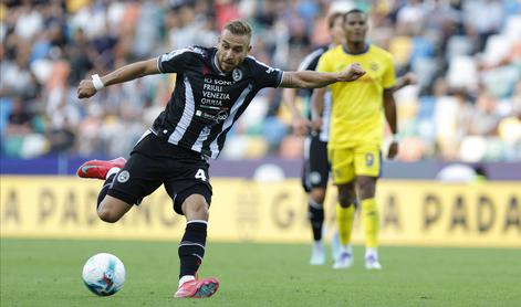 Lovrić podal za vodstvo, na koncu remi Udineseja