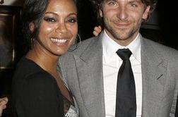 Bradley Cooper in Zoe Saldana sta se spet razšla