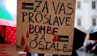 Protestniki v Ljubljani opozarjali na genocid v Gazi