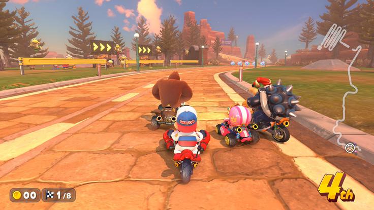 S prerivanjem se daleč pride. Mario med Donkey Kongom, Baby Peachem in Bowserjem. | Foto: Nintendo