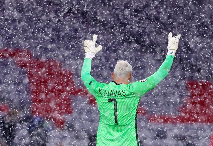 Keylor Navas je na Bavarskem prikazal izjemno predstavo, polno vrhunskih posredovanj. | Foto: Reuters