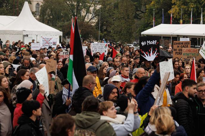 shod za Palestino, Lj. | Shod je potekal mirno.  | Foto STA