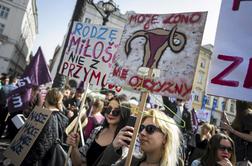 Na Poljskem demonstracije proti omejitvi pravice do splava