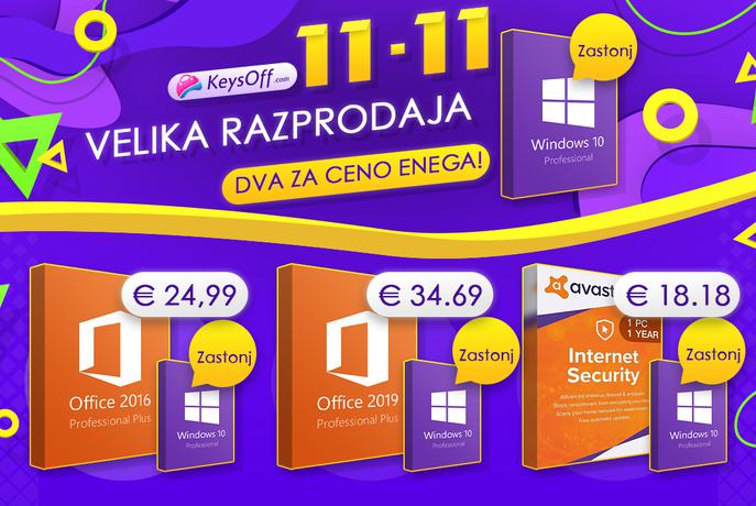 Dva za ceno enega: Windows 10 Home/Pro dobite zastonj ob nakupu Officea 2016/2019