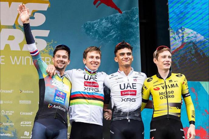 Roglič Pogačar del Toro Vingegaard Andora | Primož Roglič je zmagovalec zvezdniškega kolesarskega dogodka v Andori. | Foto Instagram/Andorra Cycling Masters