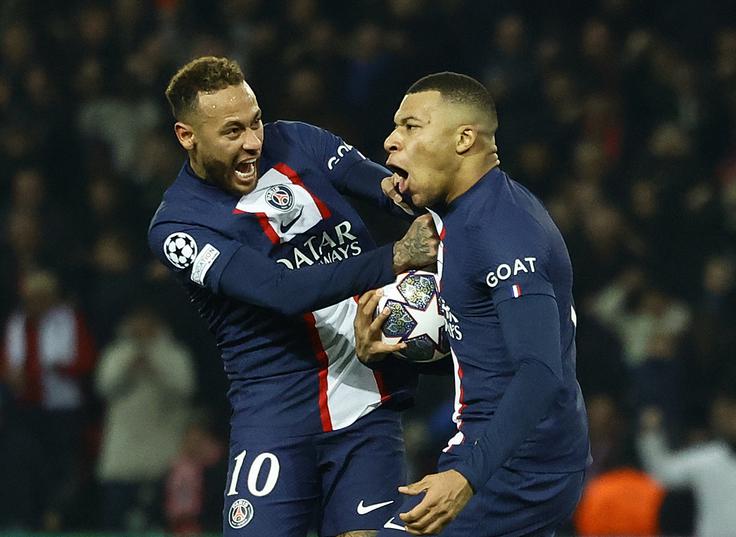 Pri PSG razpada atomski napad, ki so ga sestavljali Mbappe, Messi in Neymar. | Foto: Reuters