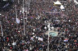 Zagreb preplavilo več kot 20 tisoč protestnikov