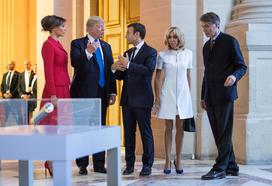 donald trump, melania trump, emmanuel macron, brigitte trogneux