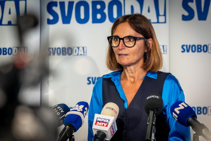 V koaliciji bodo enotno vztrajali, da povečanje obrambnih izdatkov, za katerega so se zavezali z resolucijo, sprejeto v DZ, ne bo šlo na račun socialne države, socialnih storitev, izdatkov v šolstvu, zdravstvu, je dejala vodja poslanske skupine Gibanja Svoboda Nataša Avšič Bogovič. | Foto: Gaja Hanuna