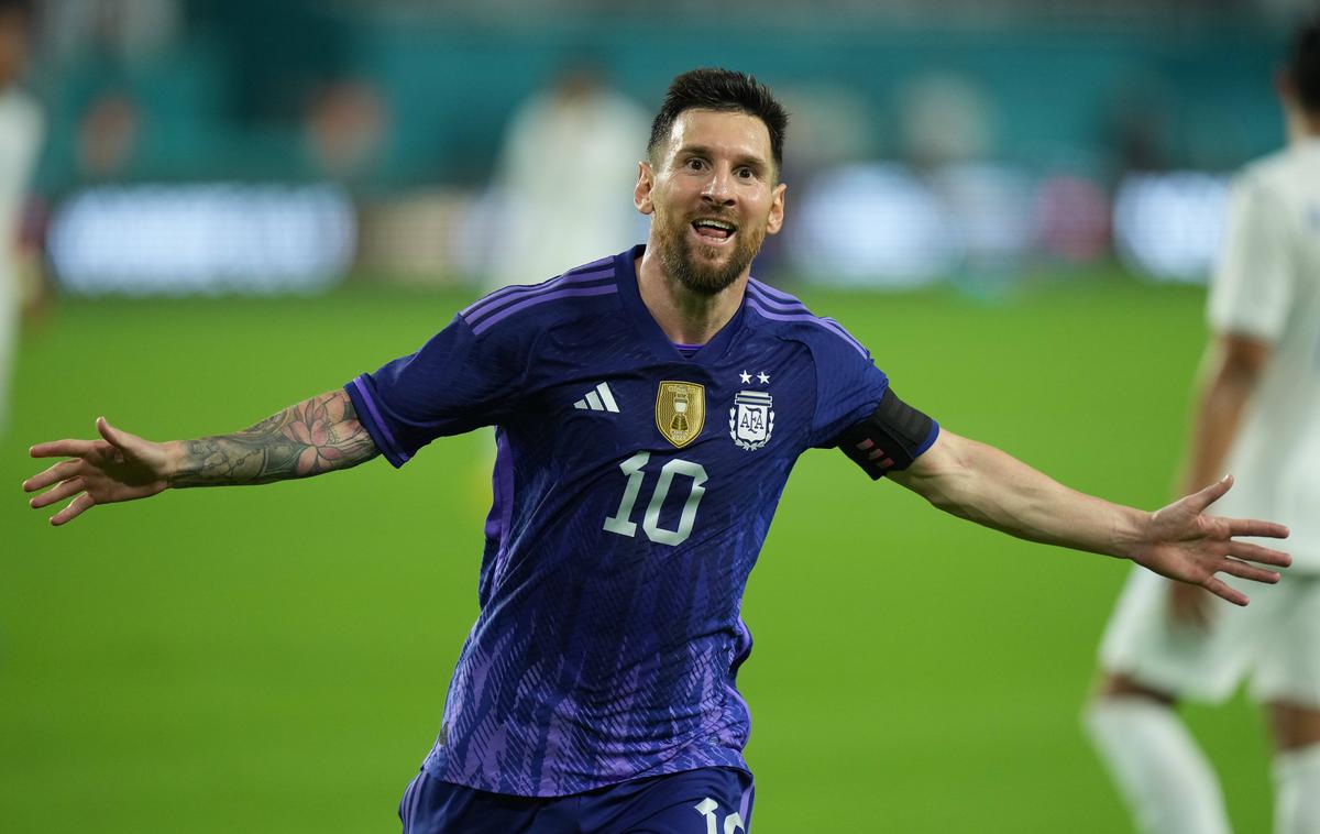 Lionel Messi | Lionel Messi je na prijateljski tekmi med Argentino in Hondurasom (3:0) prispeval dva zadetka.  | Foto Guliverimage