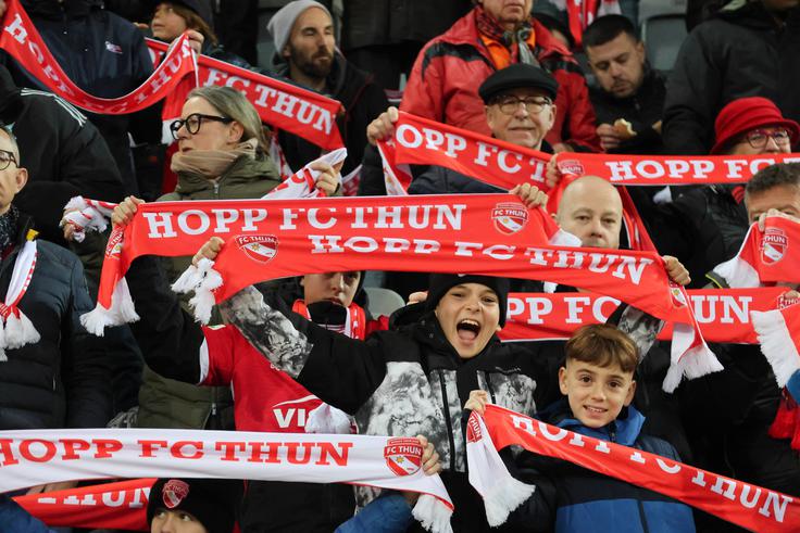 Thun, mesto z okrog 45 tisoč prebivalci, ima opravka z največjo nogometno evforijo v obdobju 128-letnega klubskega obstoja. | Foto: Guliverimage