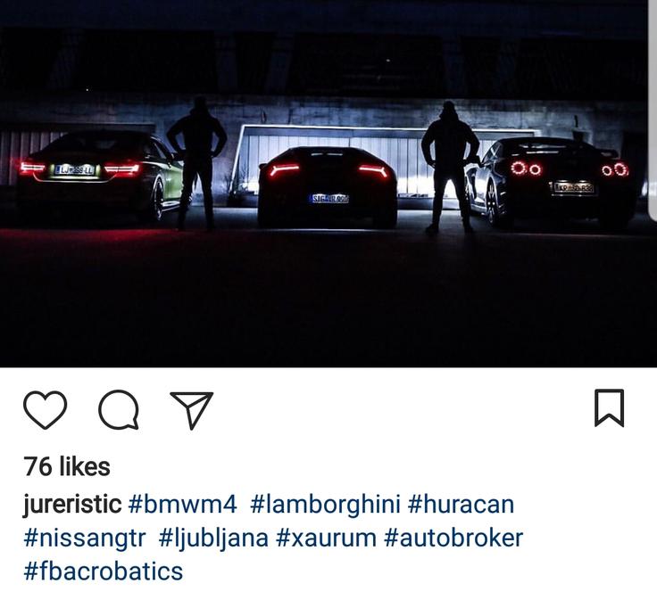 Xaurum, lamborghini | Foto: Instagram/Jure Ristič/Posnetek zaslona