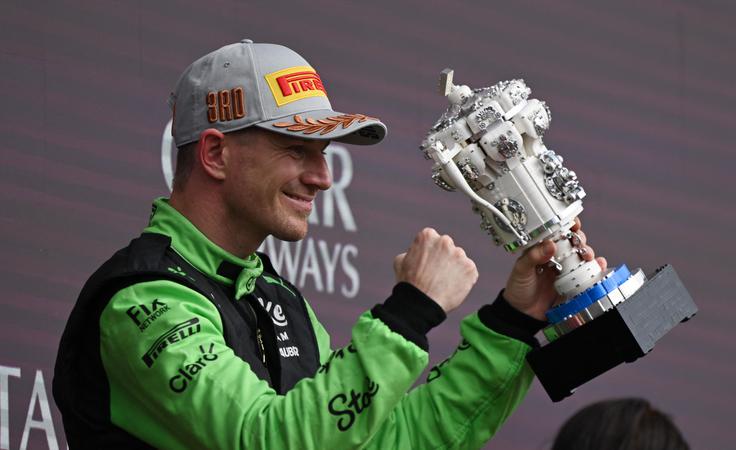 Nico Hülkenberg je na 239. dirki dočakal prve stopničke. | Foto: Reuters