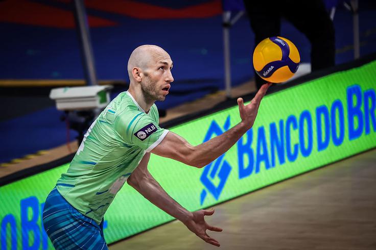Žiga Štern je bil najučinkovitejši v slovenski vrsti. | Foto: VolleyballWorld