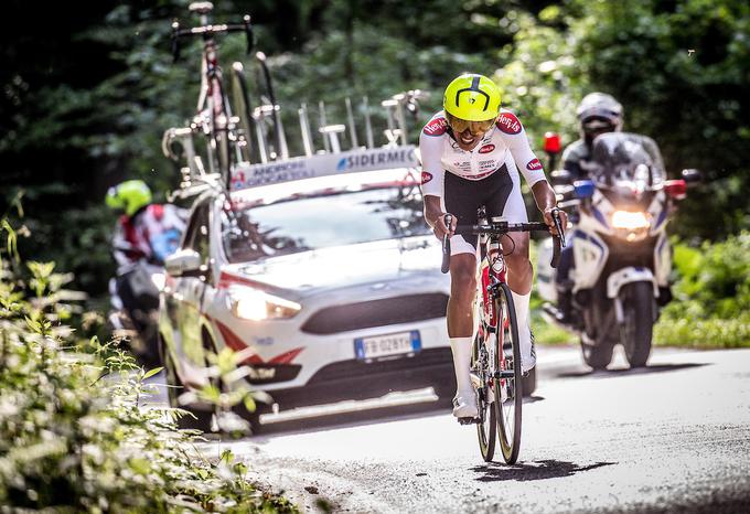 Takrat 19-letni Egan Bernal, član ekipe Androni Giocattoli - Sidermec, je dirki Po Sloveniji končal kot najboljši mladi kolesar, v skupni razvrstitvi pa je bil četrti. Leta 2016 je na najpomembnejši slovenski dirki zmagal Estonec Rein Taaramäe iz ekipe Katjuša.   | Foto: Vid Ponikvar