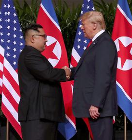 Kim Jong-un in Donald Trump