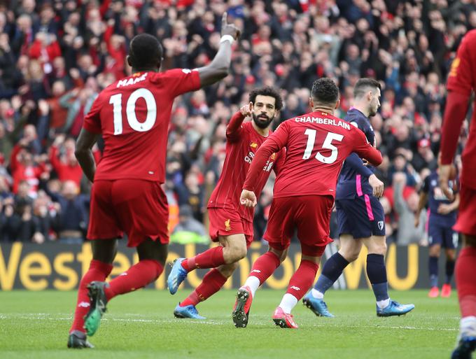 Liverpool potrebuje le še nekaj točk, da si zagotovi 19. naslov angleškega prvaka, sploh prvega od kar obstaja premier league. | Foto: Reuters