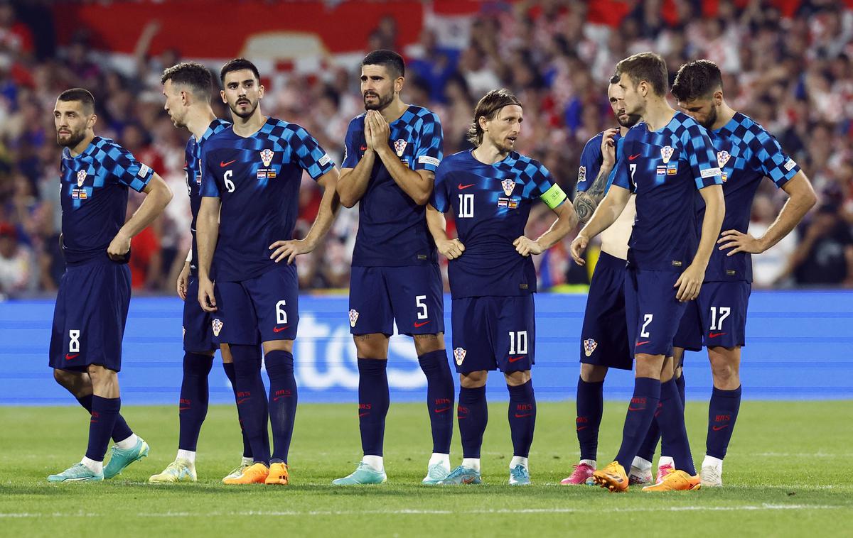 finale lige narodov Hrvaška Španija | To je bila najverjetneje zadnja priložnost, da Luka Modrić s Hrvaško dvigne lovoriko. | Foto Reuters