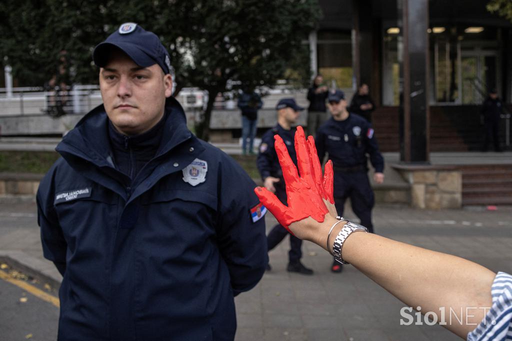 Protest v Beogradu po nesreči v Novem Sadu, Srbija