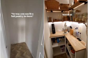 Sam svoj mojster: miniaturen prostor sta spremenila v lično shrambo