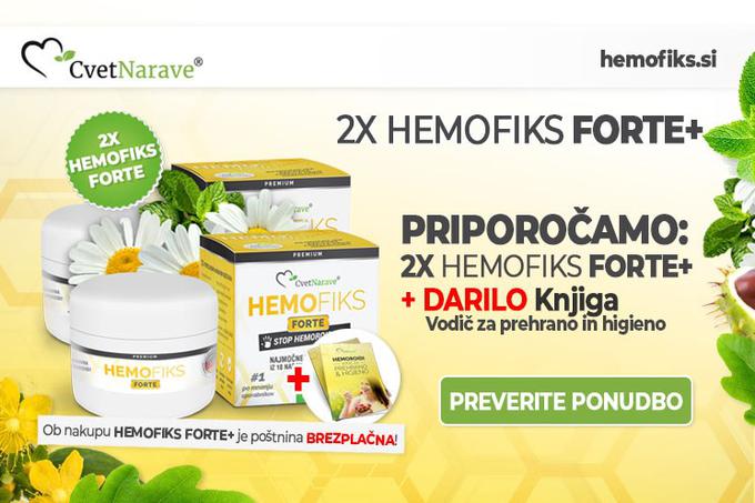 Hemofiks Forte je 100-% naravno mazilo za učinkovito pomoč pri hemoroidih. Več na hemofiks.si.  | Foto: 