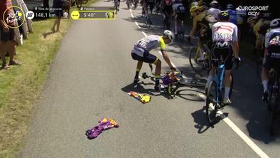 Bizarna nesreča na Touru, besni Francoz si je dal duška #video