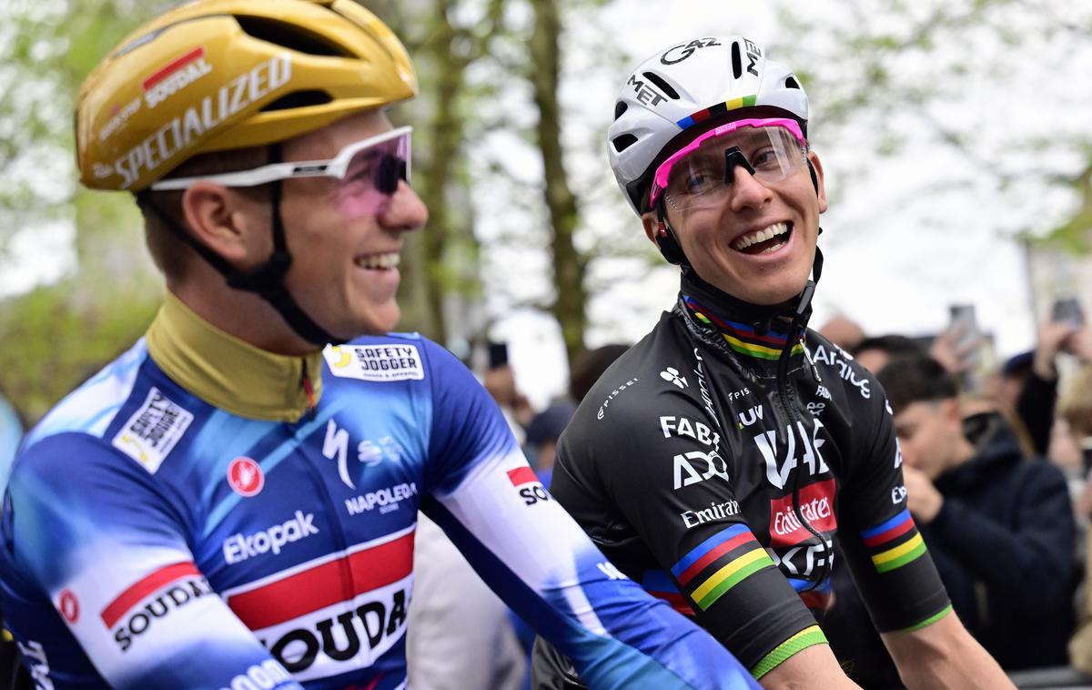 Remco Evenepoel Tadej Pogačar | Tadej Pogačar spoštuje Remca Evenepoela. | Foto Reuters