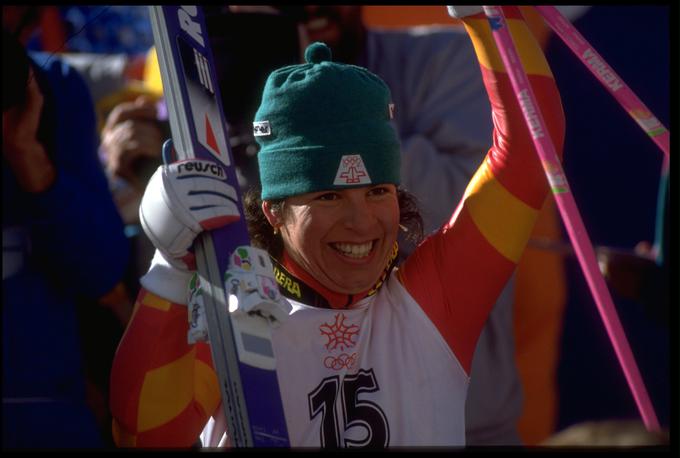 Šestkratna zmagovalka slalomskega seštevka in petkratna zmagovalka veleslalomskega seštevka Vreni Schneider. Tolikokrat v tehničnih disciplinah ni bila na vrhu nobena druga smučarka. | Foto: Getty Images